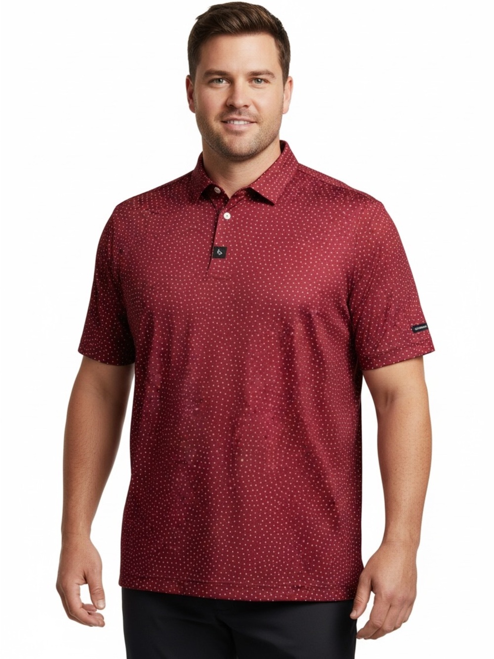 NWT Performance Polo in Maroon Dot Print - Mr. Golf has arrived!